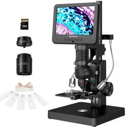 Andonstar AD266S 7 İnç LCD 20X-5000X HDMI Dijital Mikroskop, 5 Lensli, 2160P UHD Video Kayıt